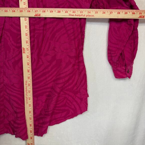 Free People XS Tunic Top Hot Pink Cant Stop Dreaming Boho Lounge Western Cowgirl - Picture 7 of 11